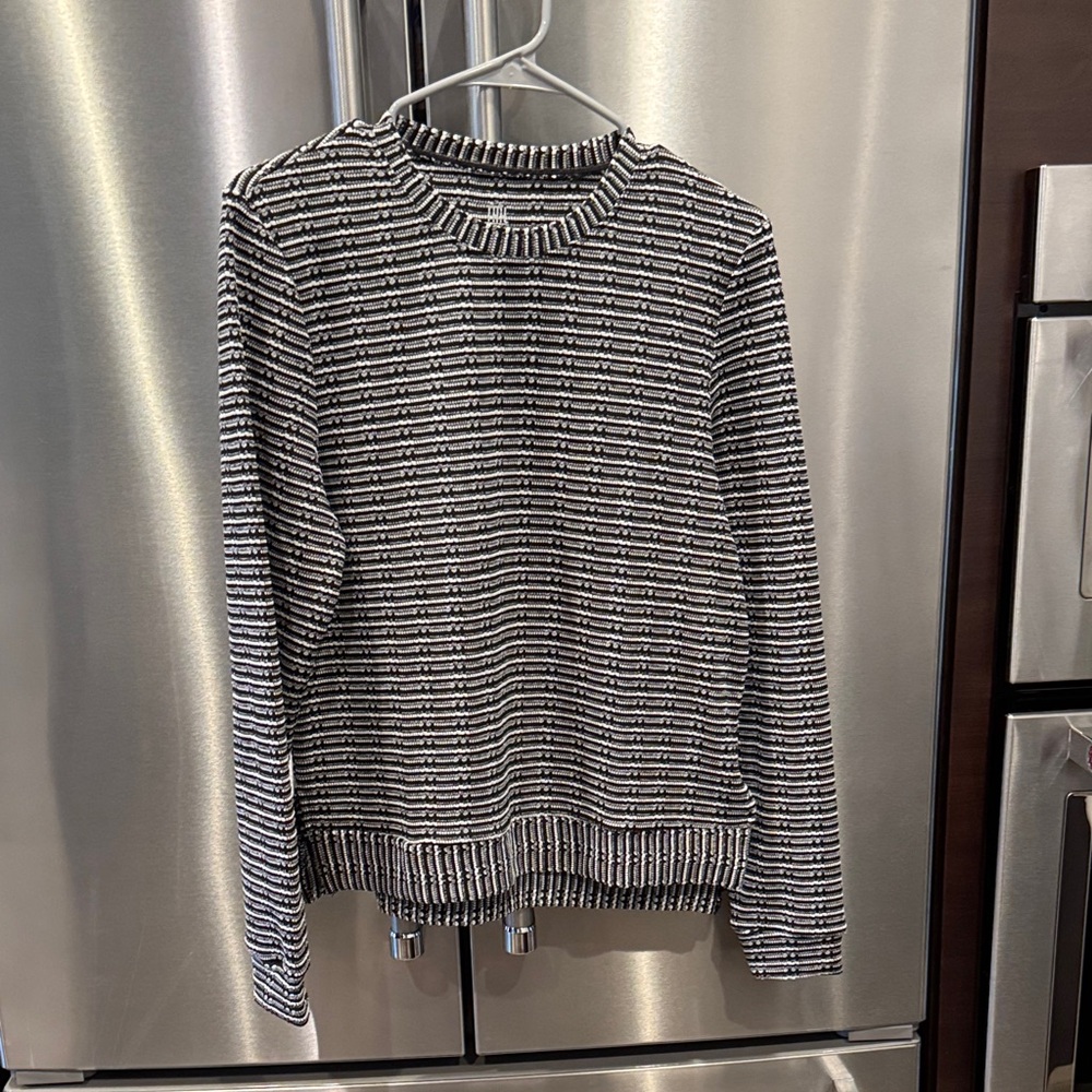Tail Black and White Striped Top